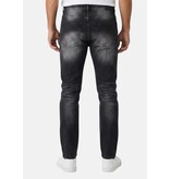 True Rise Zerrissene Slim-Fit-Jeans für Herren – Jeans für Erwachsene – Stretch-Jeans für Herren – 8383 – Schwarz