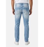 True Rise Ripped Jeans Herren Slim Fit - Herrenjeans - Stretchjeans für Herren - 8409 - Hellblau