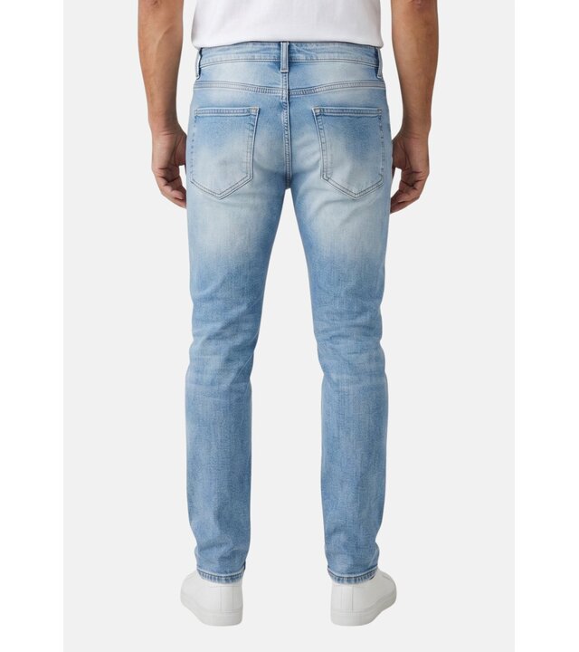 True Rise Ripped Jeans Herren Slim Fit - Herrenjeans - Stretchjeans für Herren - 8409 - Hellblau