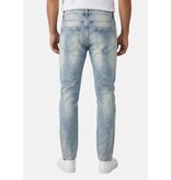 True Rise Ripped Jeans Herren Stretch Slim Fit Jeans - Herrenjeans -8311- Blau