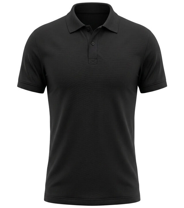 True Rise Kurzarm-Poloshirt für Herren – Herren-Poloshirt – Slim-Fit-Poloshirt für Herren – A150-1 – Schwarz