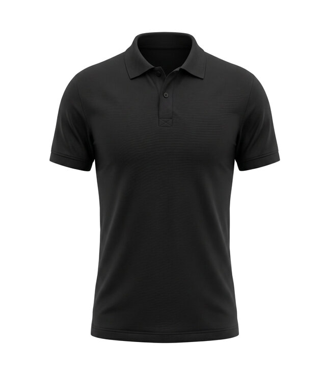 True Rise Kurzarm-Poloshirt für Herren – Herren-Poloshirt – Slim-Fit-Poloshirt für Herren – A150-1 – Schwarz