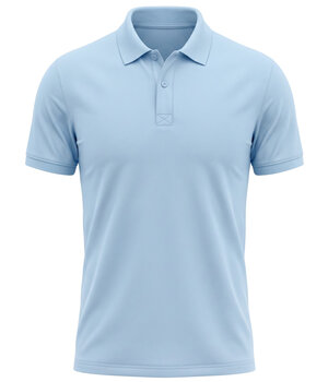 True Rise Herren-Polohemd mit kurzen Ärmeln – Slim Fit – A150-32 – Hellblau