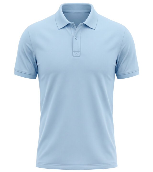 True Rise Herren-Polohemd mit kurzen Ärmeln – Slim Fit – A150-32 – Hellblau