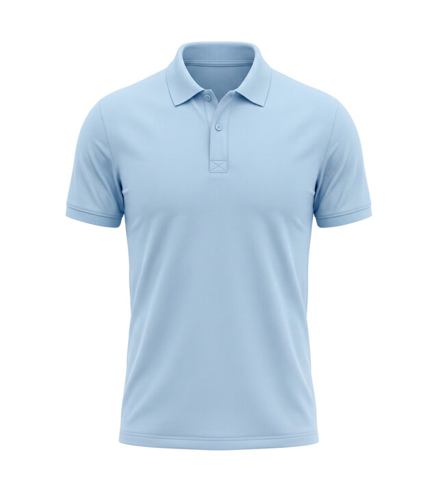 True Rise Herren-Polohemd mit kurzen Ärmeln – Slim Fit – A150-32 – Hellblau