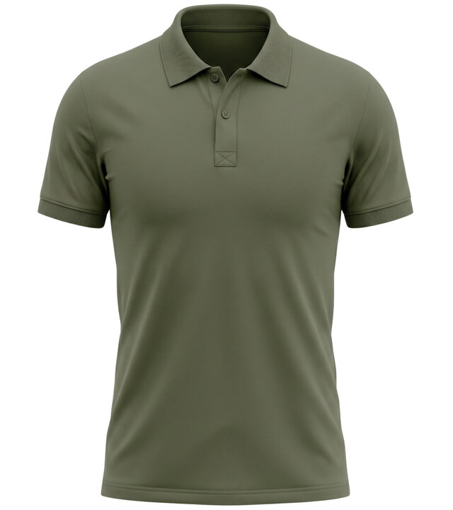 True Rise Herren-Polohemd – Kurzarm-Polohemd für Herren – Slim Fit – A150-33 – Olivgrün