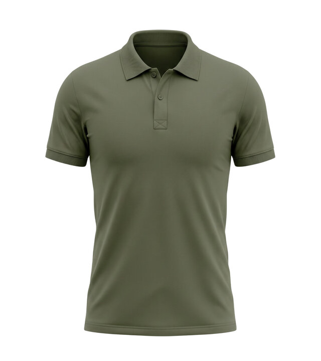 True Rise Herren-Polohemd – Kurzarm-Polohemd für Herren – Slim Fit – A150-33 – Olivgrün