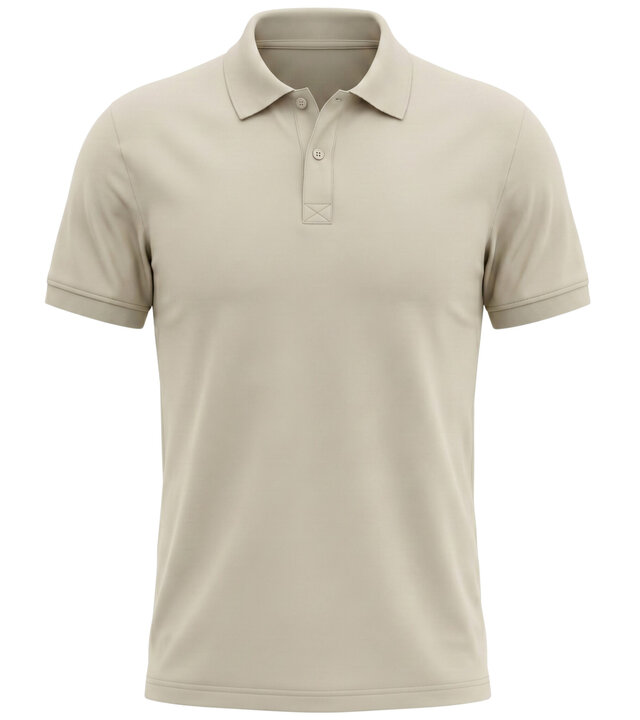True Rise Polo Herren Slim Fit – Kurzarm-Poloshirt – A150-23 – Beige