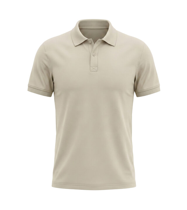 True Rise Polo Herren Slim Fit – Kurzarm-Poloshirt – A150-23 – Beige
