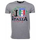 T Shirt Herren - I Love Italia - Grau