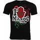 T Shirt Herren - I Love Maroc - Schwarz