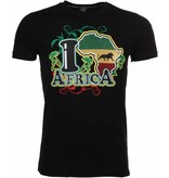 Mascherano T Shirt Herren - I Love Africa - Schwarz