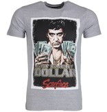 Mascherano T Shirt Herren - Scarface Get Every Dollar - Grau