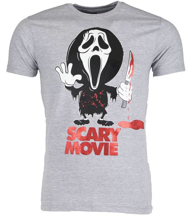 Mascherano T Shirt Herren - Scary Movie - Grau