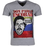 Mascherano T Shirt Herren - Don Pablo Escobar - Grau