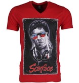 Mascherano T Shirt Herren - Scarface - Rot