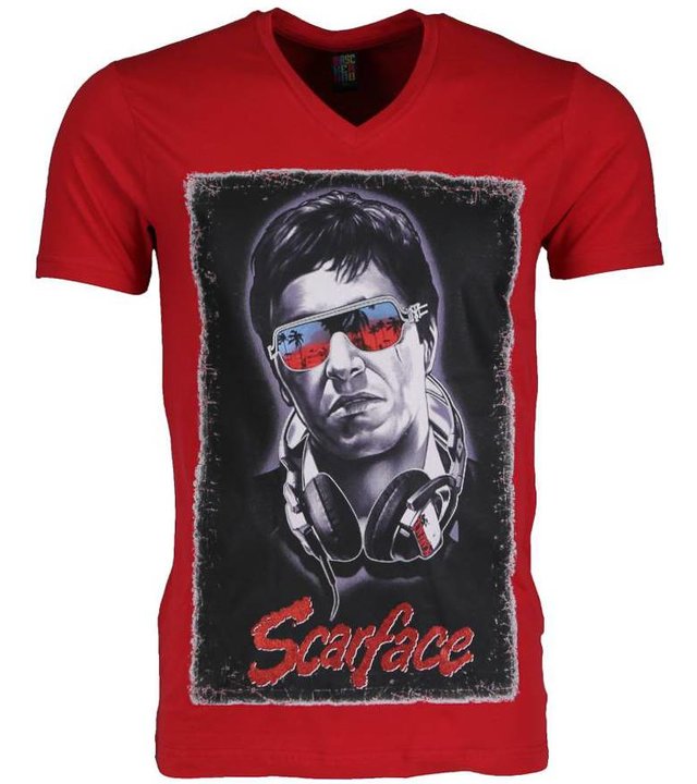 Mascherano T Shirt Herren - Scarface - Rot