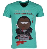 Mascherano T Shirt Herren - Blade Fearless Vampire Killer - Grün Mascherano T Shirt Herren - Blade Fearless Vampire Killer - Grün