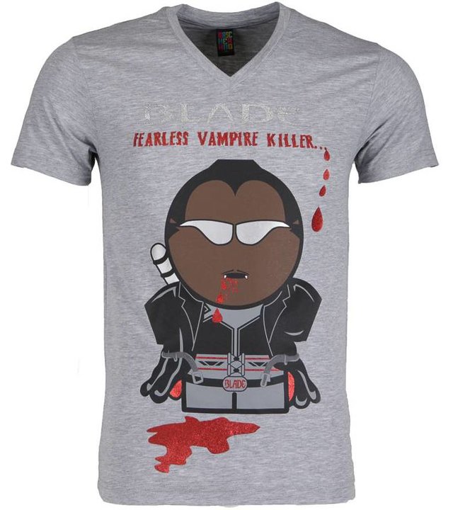 Mascherano T Shirt Herren - Blade Fearless Vampire Killer - Grau