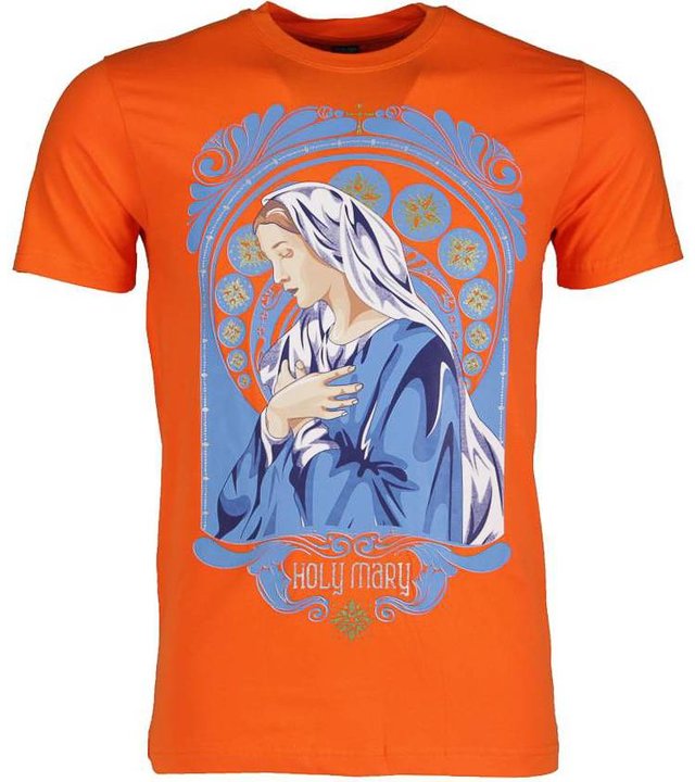 Mascherano T Shirt Herren - Holy Mary - Orange