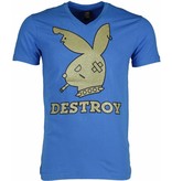 Mascherano T Shirt Herren - Destroy - Blau