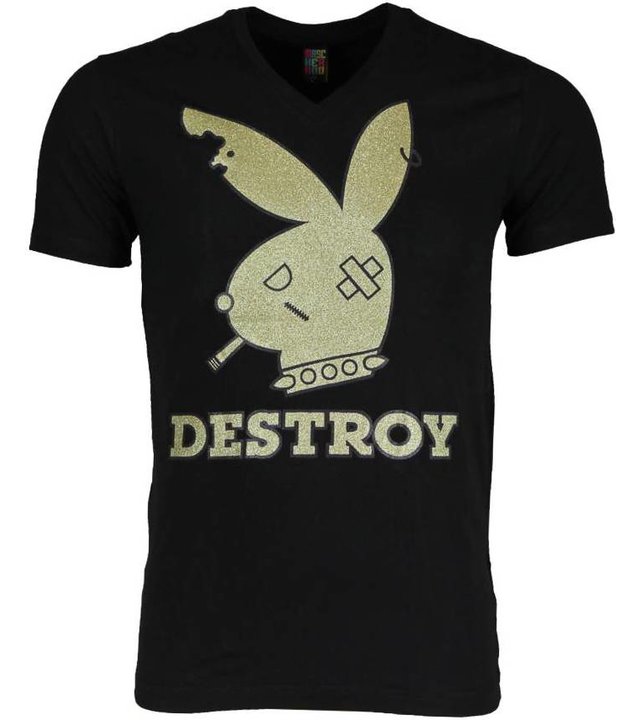 Mascherano T Shirt Herren - Destroy - Schwarz