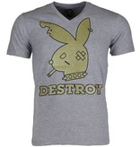 Mascherano T Shirt Herren - Destroy - Grau
