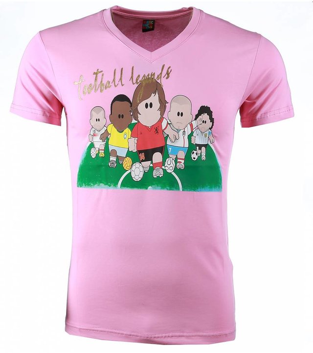 Mascherano T Shirt Herren - Football Legends Print - Rosa