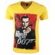 T Shirt Herren - James Bond From Russia 007 Print - Gelb