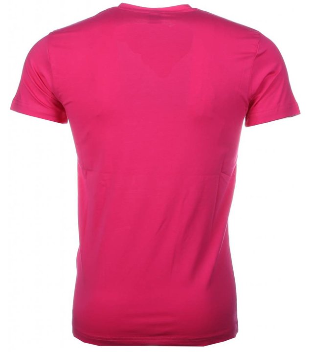 Mascherano T Shirt Herren - Destroy Print - Rosa