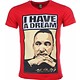 T Shirt Herren - Martin Luther King I Have A Dream Print - Rot