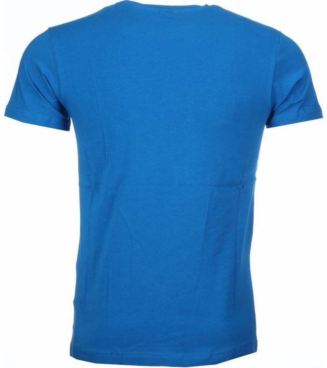 Mascherano T Shirt Herren- Anonymous Disobey Print - Blau