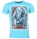 Mascherano T Shirt Herren - Chucky Poster Print - Blau