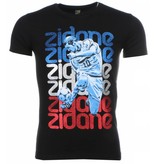 Mascherano T Shirt Herren - Zidane Print - Schwarz