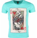 Mascherano T Shirt Herren - James Bond Casino Royale Print - Grun