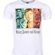 T Shirt Herren - Scarface Money Power Respect Print - Weiß