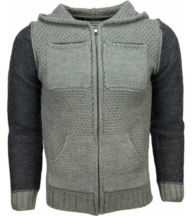 Enos Sweatjacke - Herren-pullover - Wolle - Grün