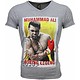 T Shirt Herren - Muhammad Ali Siegel Print - Grau