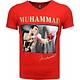 T Shirt Herren - Muhammad Ali Glänzend Print - Rot