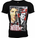 Mascherano T Shirt Herren - Scarface Frame Print - Schwarz Mascherano T Shirt Herren - Scarface Frame Print - Schwarz