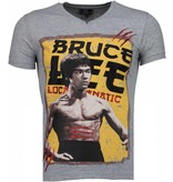 Local Fanatic Bruce Lee Hunter - T Shirt Herren - Grau