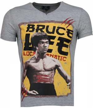 Local Fanatic Bruce Lee Hunter - T Shirt Herren - Grau