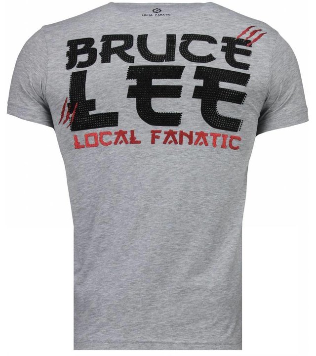 Local Fanatic Bruce Lee Hunter - T Shirt Herren - Grau