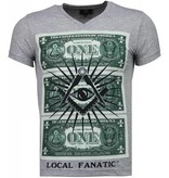 Local Fanatic One Dollar Eye - T Shirt Herren - Grau