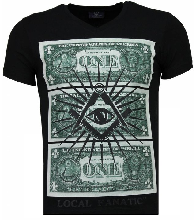 Local Fanatic One Dollar Eye - T Shirt Herren - Schwarz