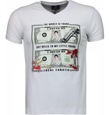 Local Fanatic Scarface Dollar - T Shirt Herren - Weiß