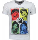 Local Fanatic Bruce Lee Ying Yang - T Shirt Herren - Weiß