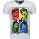 Bruce Lee Ying Yang - T Shirt Herren - Weiß