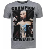 Local Fanatic Mayweather - Strass T Shirt Herren - Grau