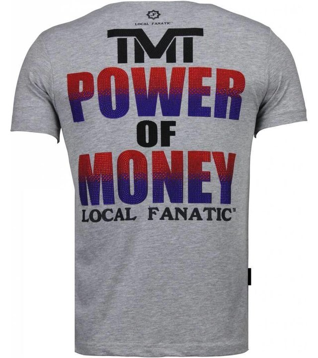 Local Fanatic Mayweather - Strass T Shirt Herren - Grau